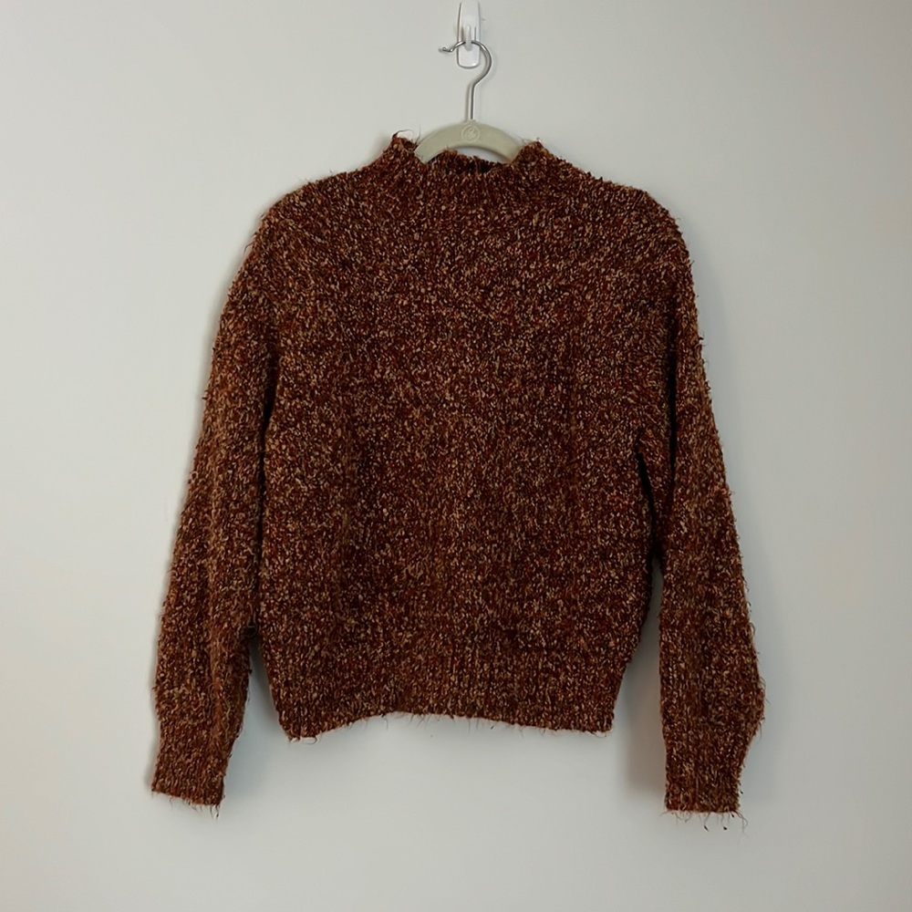 Beautiful Fall Foliage Color Turtleneck Knit Sweater Size Medium.